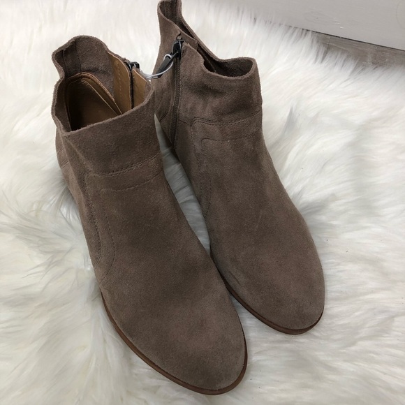 Lucky Brand Shoes - Lucky Brand Taupe Suede Booties Size 10